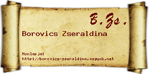 Borovics Zseraldina névjegykártya